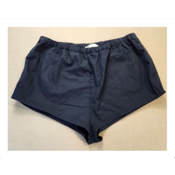By Anthropologie Linen-Blend Tap Shorts Black Women’s Size Large Retail $68 - Picture 2 of 9